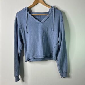 🔴 American Eagle Cropped Hooded Sweatshirt - XS